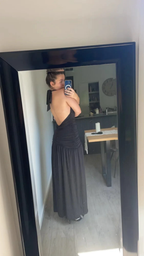 Sexy Halter Backless Brown A Line Slit Prom Dress Deep V Evening Dress Y8481 by simplepromdress