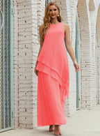 Chiffon Long Plus Size Mother of Bride Dresses Formal Bridesmaid Prom Gown SY28019