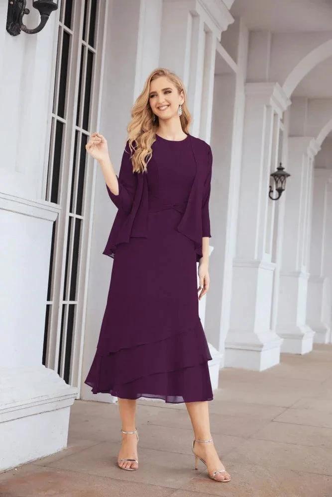 Sunnderly Two-Piece A-line Mother of The Bride Dress Formal Party Gown Dress SY28072 by numbersea