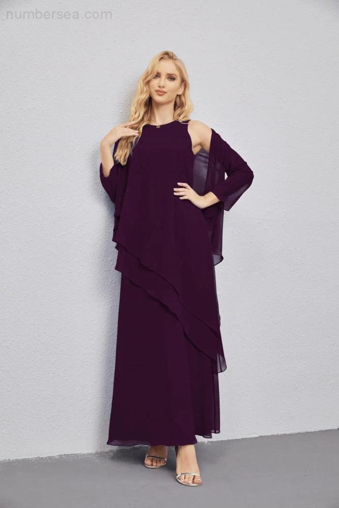 Mother of Bride Dresses with Open Front Lightweight Cardigan Formal Prom Gown 28081 by numbersea