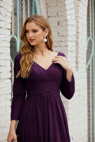 Numbersea Bridesmaid Dress Chiffon Formal Party Dress Evening Dress 28016