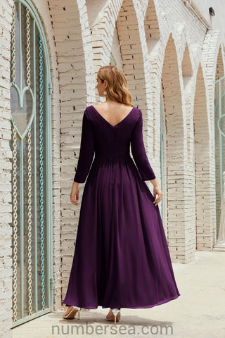 Numbersea Bridesmaid Dress Chiffon Formal Party Dress Evening Dress 28016