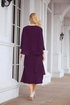 Sunnderly Two-Piece A-line Mother of The Bride Dress Formal Party Gown Dress SY28072 by numbersea