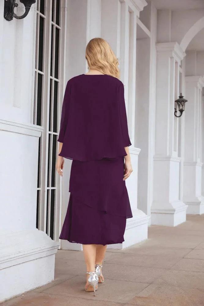 Sunnderly Two-Piece A-line Mother of The Bride Dress Formal Party Gown Dress SY28072 by numbersea