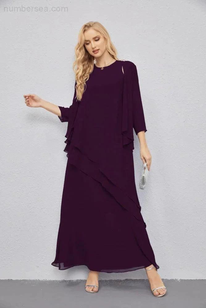 Mother of Bride Dresses with Open Front Lightweight Cardigan Formal Prom Gown 28081 by numbersea