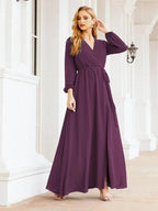 Sunnderly Women's Chiffon Bridesmaid Dress A line Long Sleeves Formal Evening Prom Gown for Wedding Guest SY28032 by numbersea