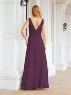 Numbersea Bridesmaid Dresses for Wedding Ruffles Long Formal Prom Gowns 28039 by numbersea