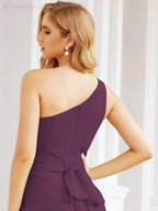 Numbersea One Shoulder Bridesmaid Dresses Long Formal Prom Gowns 28048