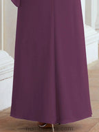 Sunnderly Formal Party Gown Dress Long Mother of The Bride Dresses with Ruffle Cape SY28026 by numbersea