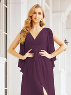 Numbersea Bridesmaid Dresses with Split for Wedding Party Flutter Sleeves 28045 by numbersea