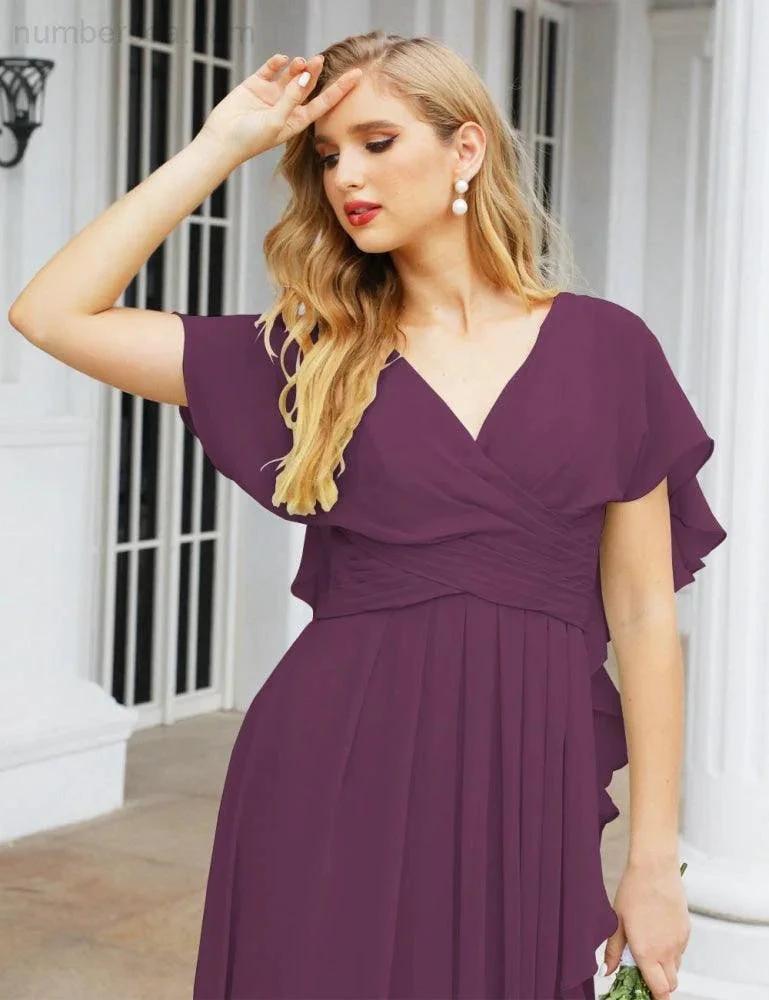 Numbersea Bridesmaid Dresses Backless Formal Prom Gowns for Evening Party Mother of The Bride Dress 28040 by numbersea