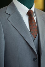 Dusty Blue Pinstripe Wool 3-Piece Wedding Suit | Tailored Groom & Groomsmen Attire by 男装