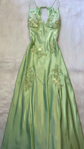 Vestido de noche largo rosa intenso con cuentas, encantador, vestido de fiesta Y7526