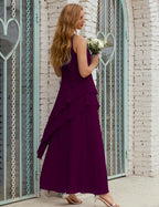 Chiffon Long Plus Size Mother of Bride Dresses Formal Bridesmaid Prom Gown SY28019