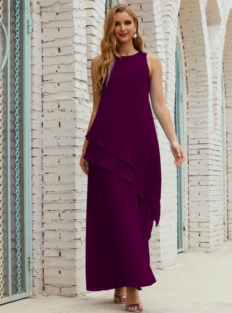 Chiffon Long Plus Size Mother of Bride Dresses Formal Bridesmaid Prom Gown SY28019