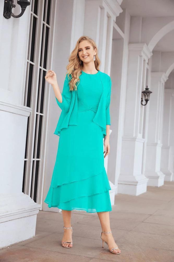 Sunnderly Two-Piece A-line Mother of The Bride Dress Formal Party Gown Dress SY28072 by numbersea