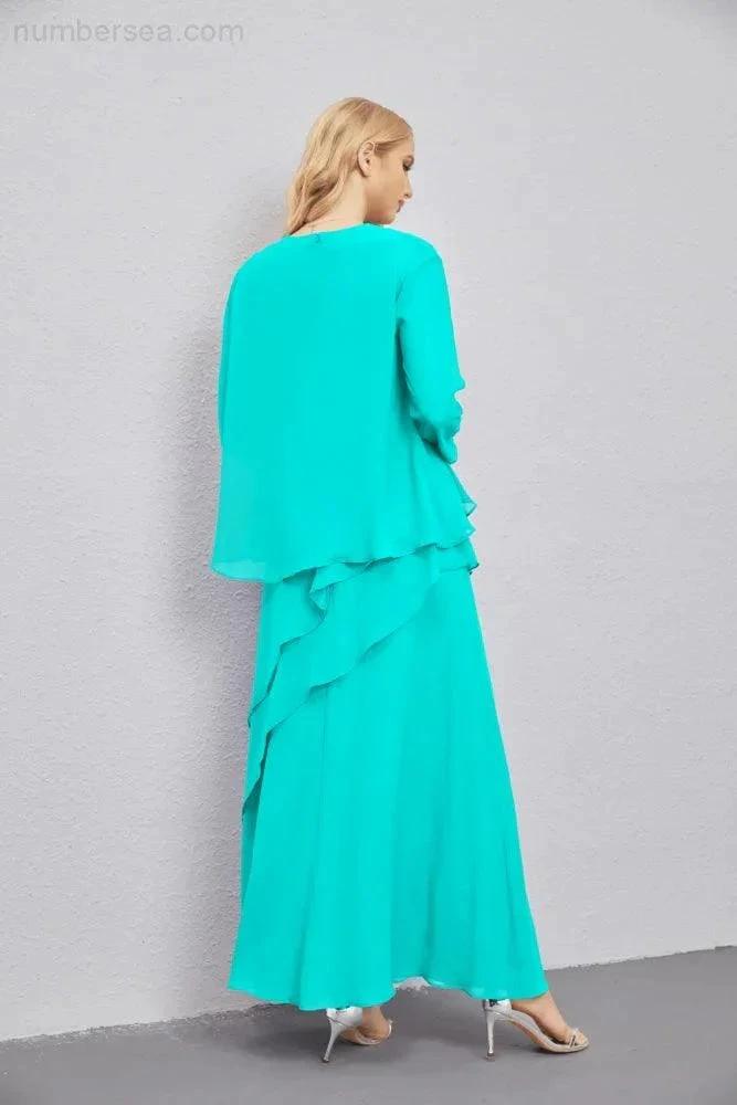 Mother of Bride Dresses with Open Front Lightweight Cardigan Formal Prom Gown 28081 by numbersea