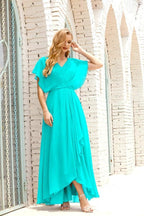 Numbersea Mother of The Bride Dresses Plus Size V-Neck Floor Length Formal Prom Dress for Wedding Guest 28020 by numbersea