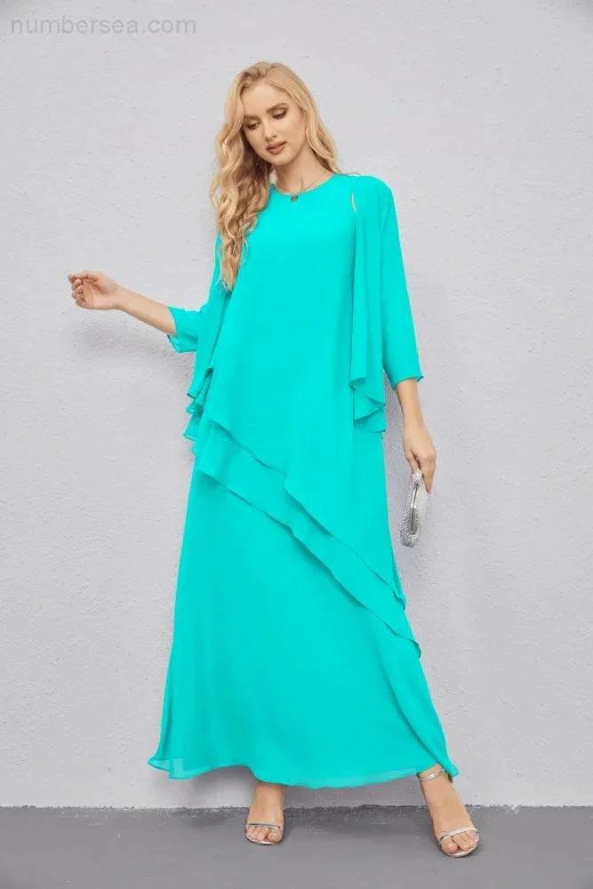Mother of Bride Dresses with Open Front Lightweight Cardigan Formal Prom Gown 28081 by numbersea