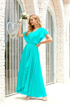 Numbersea Mother of The Bride Dresses Plus Size V-Neck Floor Length Formal Prom Dress for Wedding Guest 28020 by numbersea