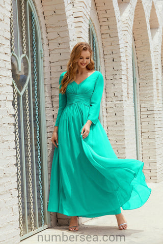 Numbersea Bridesmaid Dress Chiffon Formal Party Dress Evening Dress 28016