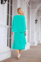 Sunnderly Two-Piece A-line Mother of The Bride Dress Formal Party Gown Dress SY28072 by numbersea