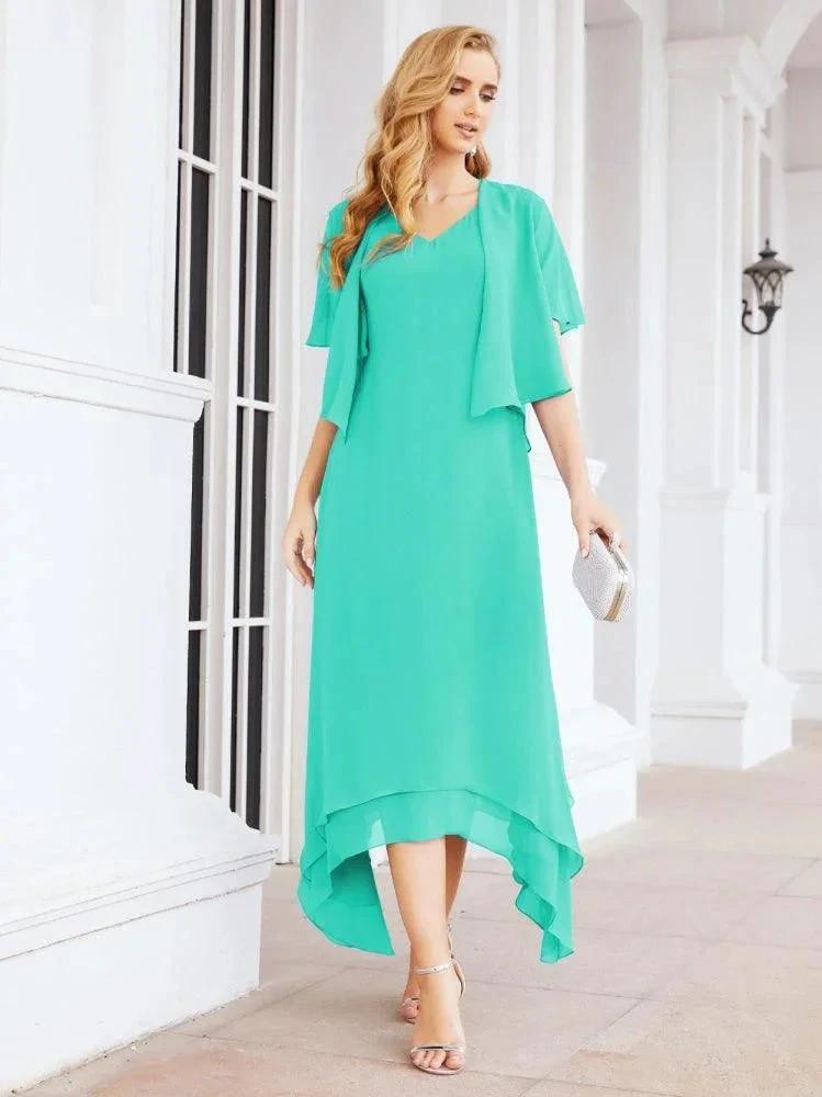 Sunnderly Two-Piece A-line Mother of The Bride Dress Formal Party Gown Dress SY28073 by numbersea