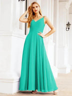 Numbersea Spaghetti Strap Bridesmaid Dresses V Neck Butterfly Back Fromal Evening Party Prom Gown 28036 by numbersea