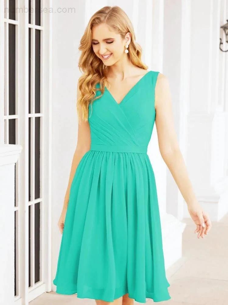 Numbersea Homecoming Dresses Knee Length Skirt V Back 28062 by numbersea