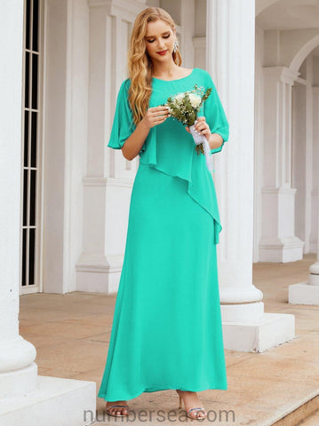 Sunnderly Formal Party Gown Dress Long Mother of The Bride Dresses with Ruffle Cape SY28026