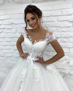 Gorgeous Women's Wedding Dresses A-Line 3D Lace Applique Bohemian Bridal Gowns Princess Formal Beach Party Sexy V-Neck 2023 Robe by payinti