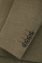 Taupe Wool Double-Breasted 3-Piece Wedding Suit | Tailored Groom & Groomsmen Attire by 男装