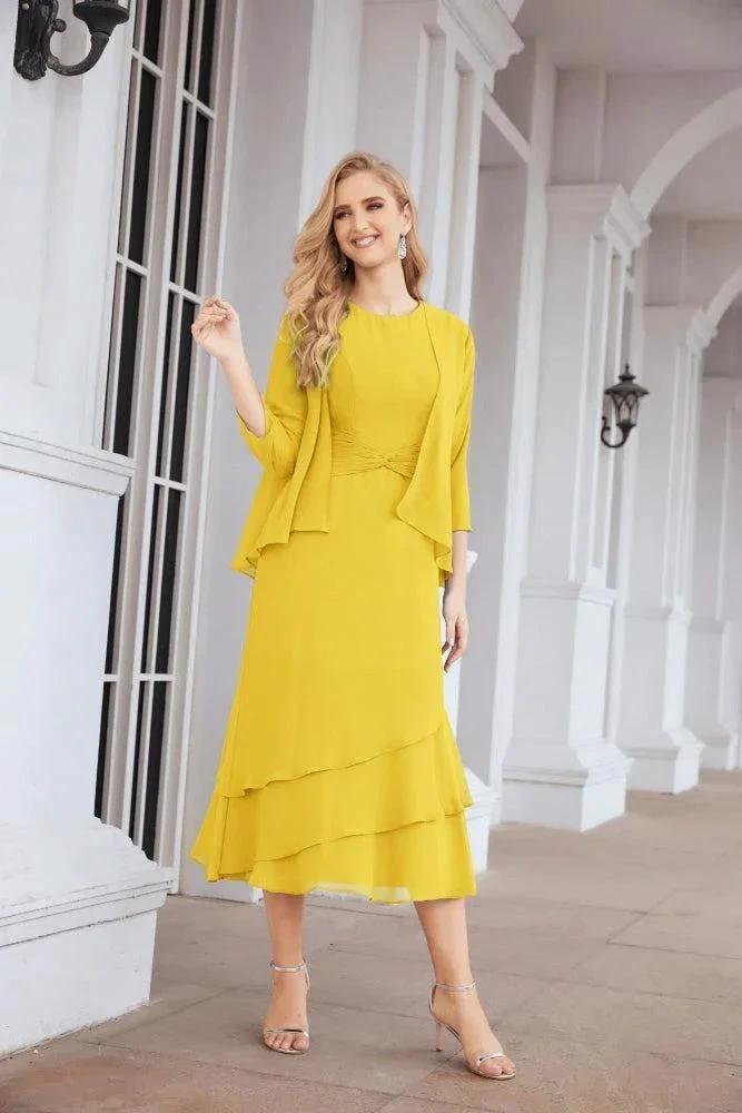 Sunnderly Two-Piece A-line Mother of The Bride Dress Formal Party Gown Dress SY28072 by numbersea