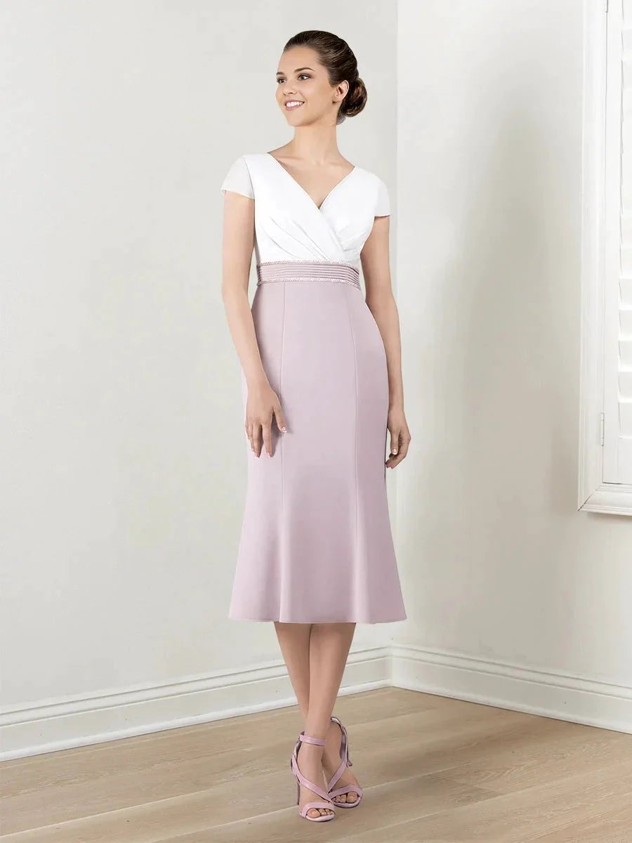Sheath/Column Mother of the Bride Dresses with Jacket & Beading by Dreamylily