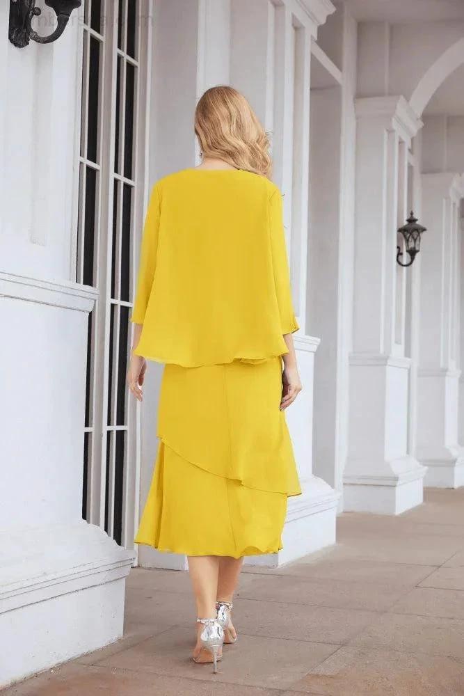 Sunnderly Two-Piece A-line Mother of The Bride Dress Formal Party Gown Dress SY28072 by numbersea