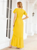 Numbersea Ruffled Bridesmaid Dresses Mermaid Formal Violin Evening Party Prom Gowns 28042 by numbersea