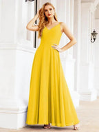 Numbersea Spaghetti Strap Bridesmaid Dresses V Neck Butterfly Back Fromal Evening Party Prom Gown 28036 by numbersea