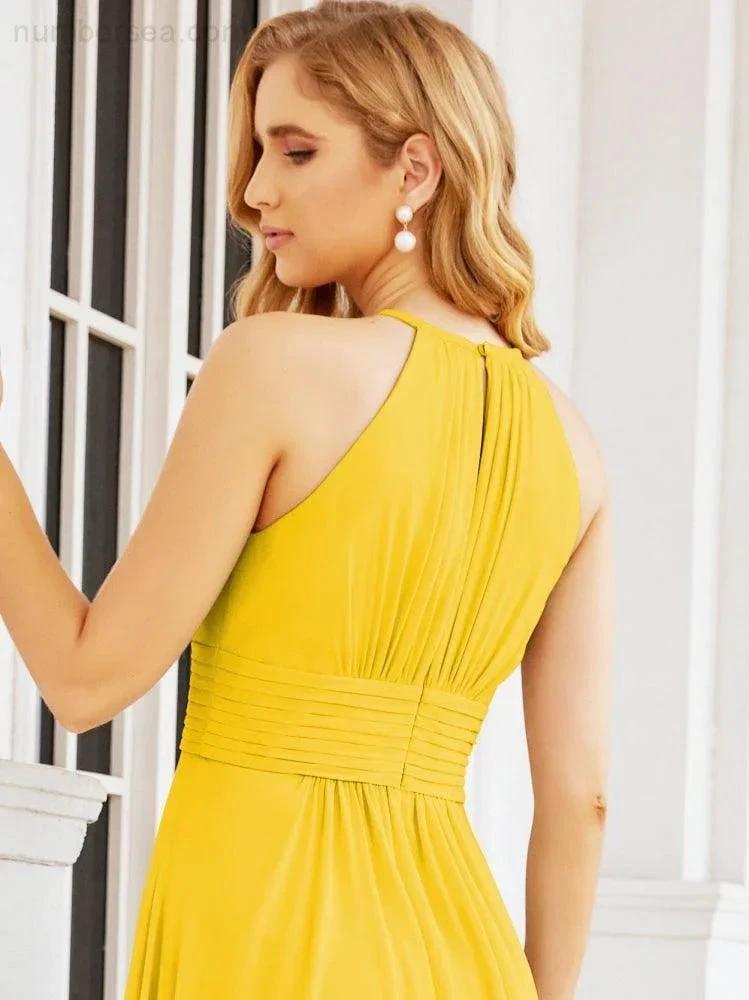Numbersea Keyhole Bridesmaid Dresses Sleeveless Formal Evening Party Prom Gowns 28043 by numbersea