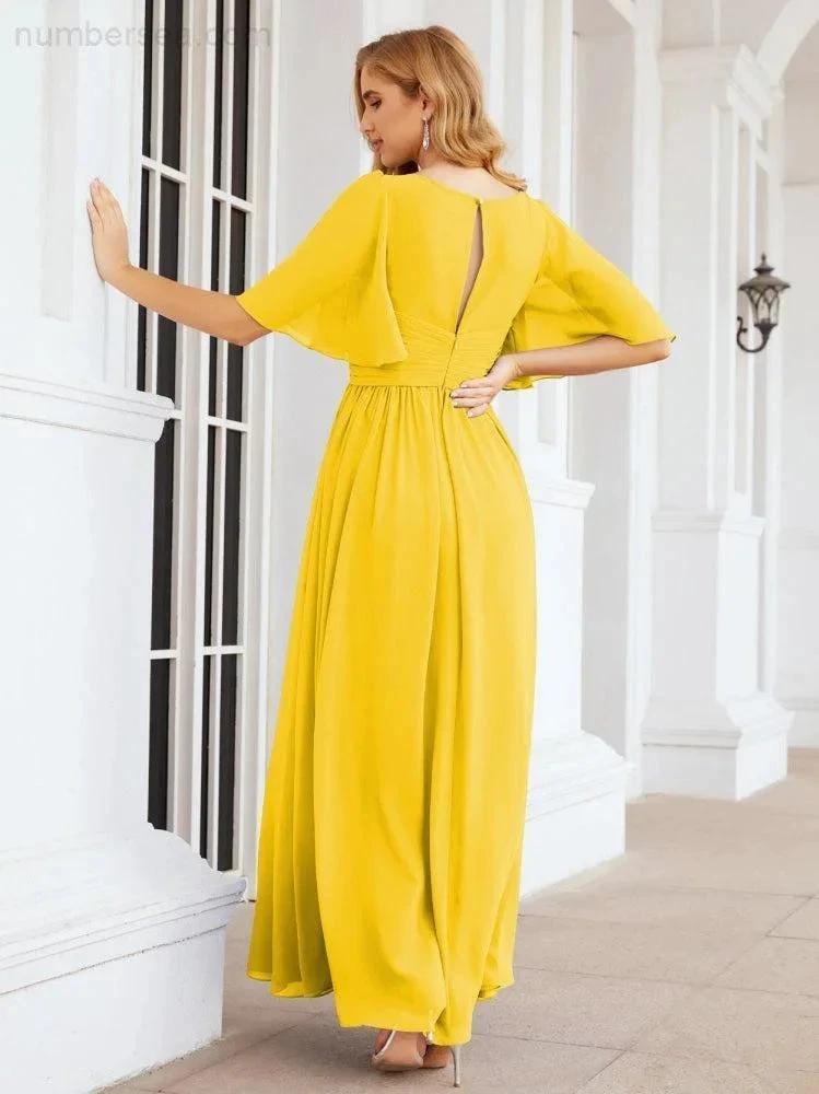 Numbersea Bridesmaid Dresses for Women Wedding Long Party Prom Dress 28068 by numbersea