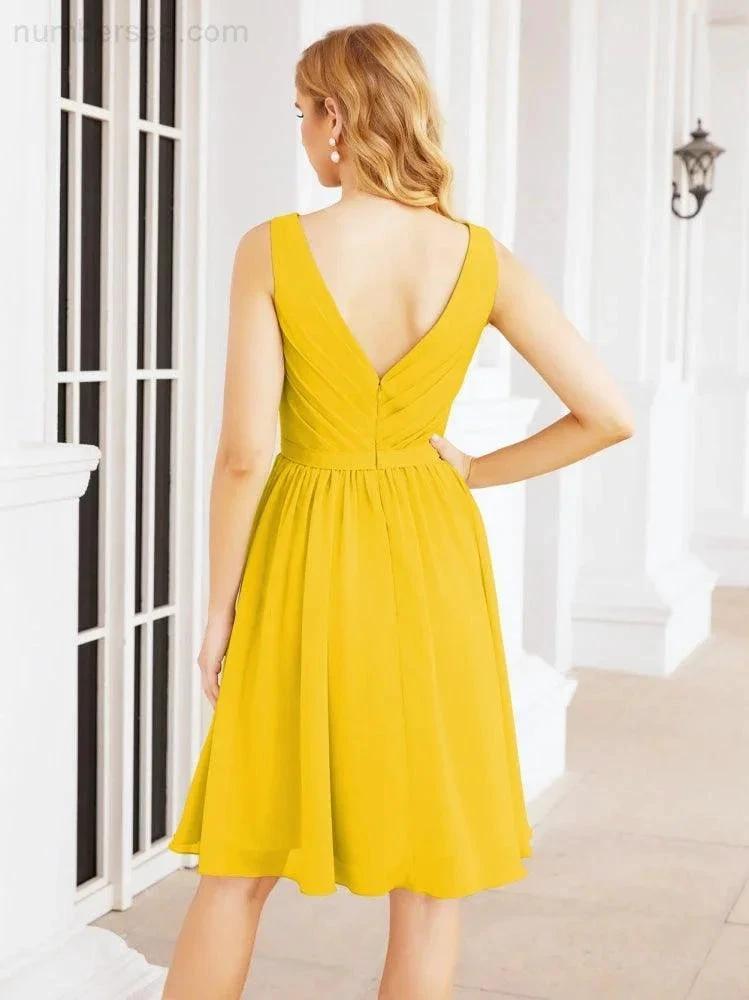 Numbersea Homecoming Dresses Knee Length Skirt V Back 28062 by numbersea