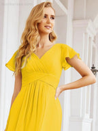 Numbersea Formal Prom Gowns for Mother of The Bride Cap Sleeves Bridesmaid Dress 28047 by numbersea