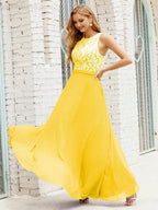 Lace Bridesmaid Dress Floor Length Evening Gowns with Pockets 28017 by numbersea