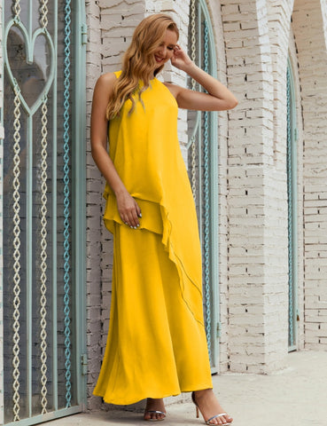 Chiffon Long Plus Size Mother of Bride Dresses Formal Bridesmaid Prom Gown SY28019