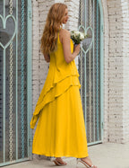 Chiffon Long Plus Size Mother of Bride Dresses Formal Bridesmaid Prom Gown SY28019