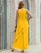 Chiffon Long Plus Size Mother of Bride Dresses Formal Bridesmaid Prom Gown SY28019