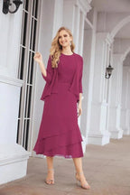 Sunnderly Two-Piece A-line Mother of The Bride Dress Formal Party Gown Dress SY28072 by numbersea