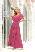 Numbersea Mother of The Bride Dresses Plus Size V-Neck Floor Length Formal Prom Dress for Wedding Guest 28020 by numbersea
