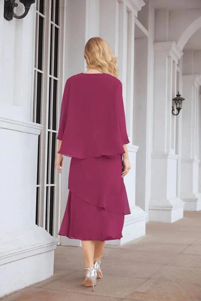 Sunnderly Two-Piece A-line Mother of The Bride Dress Formal Party Gown Dress SY28072 by numbersea