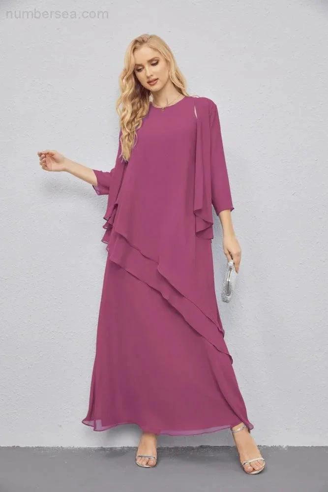 Mother of Bride Dresses with Open Front Lightweight Cardigan Formal Prom Gown 28081 by numbersea
