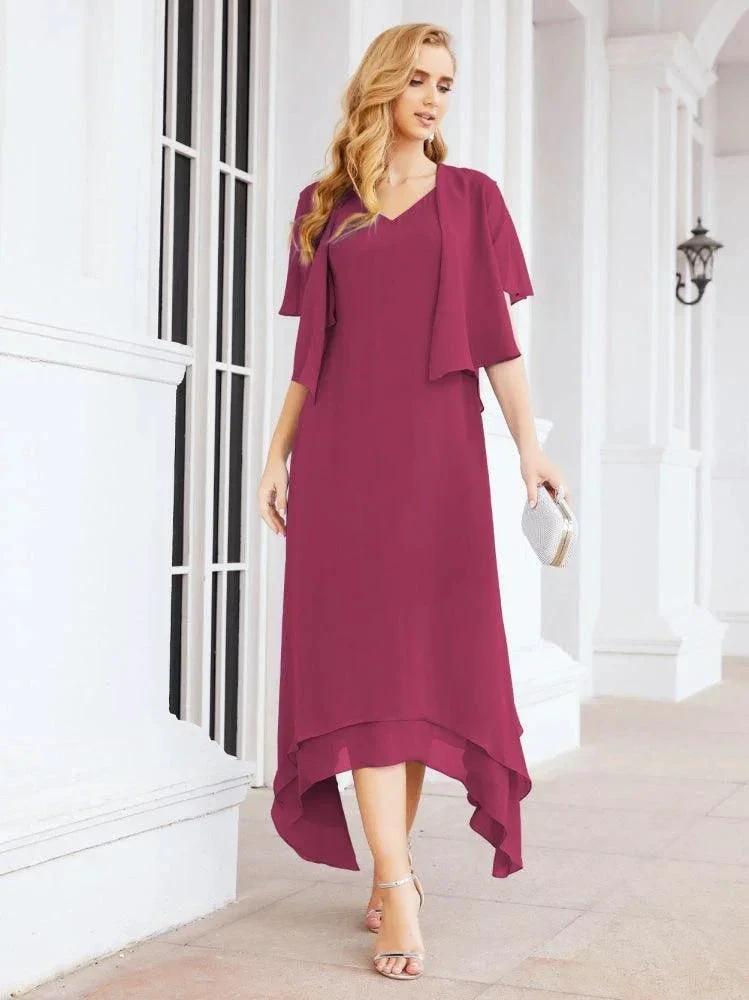 Sunnderly Two-Piece A-line Mother of The Bride Dress Formal Party Gown Dress SY28073 by numbersea